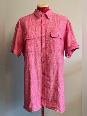 Simons LE31 - all linen short sleeve shirt Size Medium